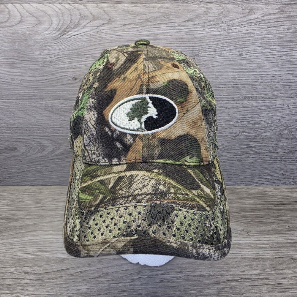 Mossy Oak Camo Hunting Hat Mesh Explorer Cap Strapback Embroidered Logo OSFM